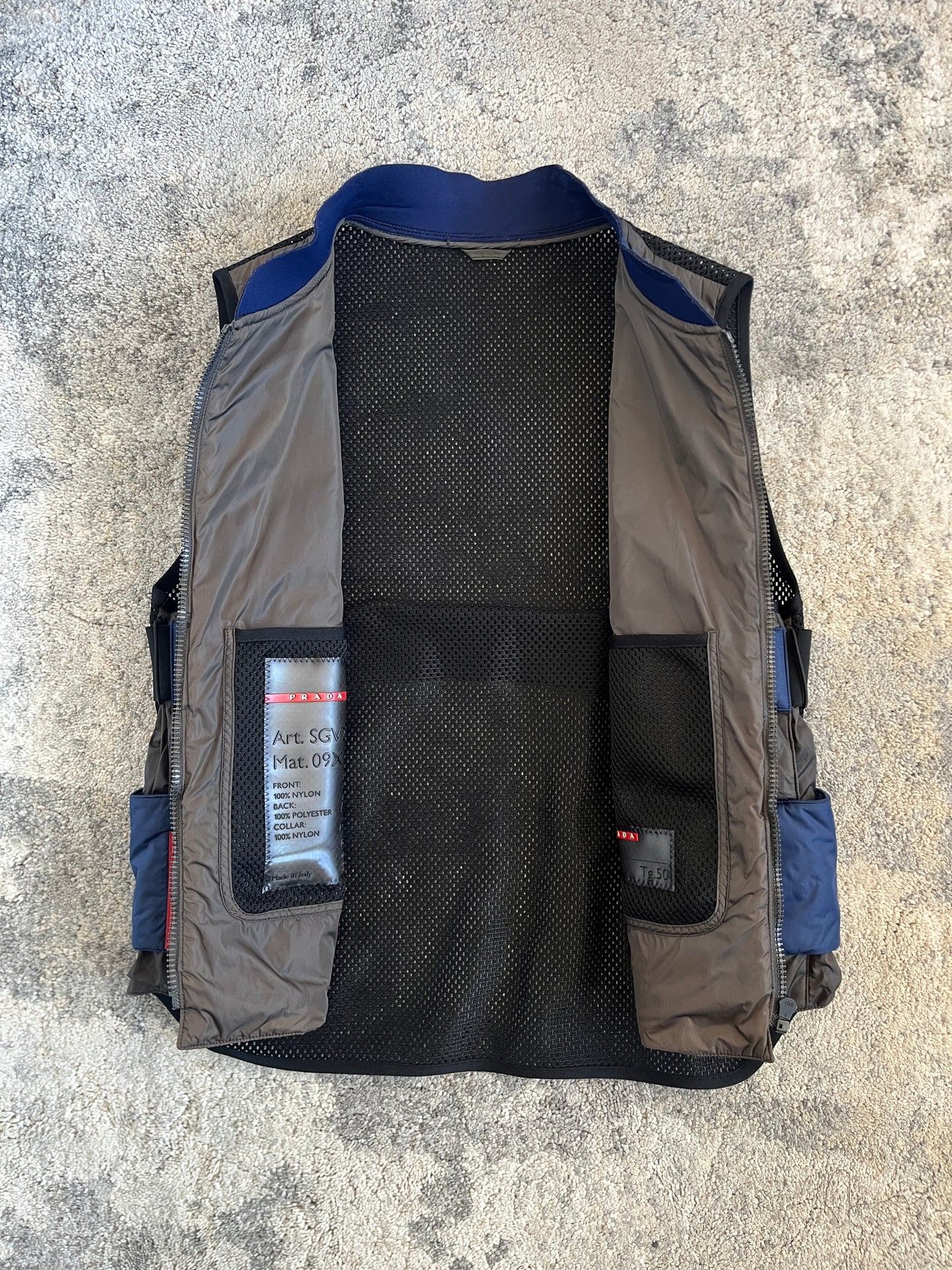 Prada SS2000 nylon & mesh vest