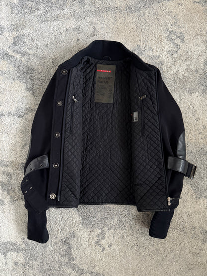 Prada FW2000 nylon with removable fur collar