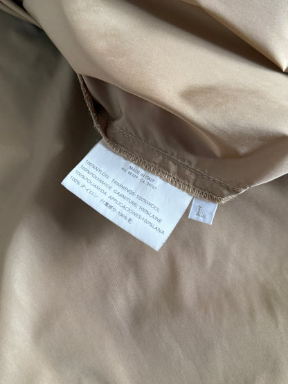 Prada 2000 nylon zip shirt with wool cuffs