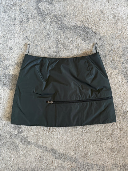Prada 1999 padded nylon mini skirt