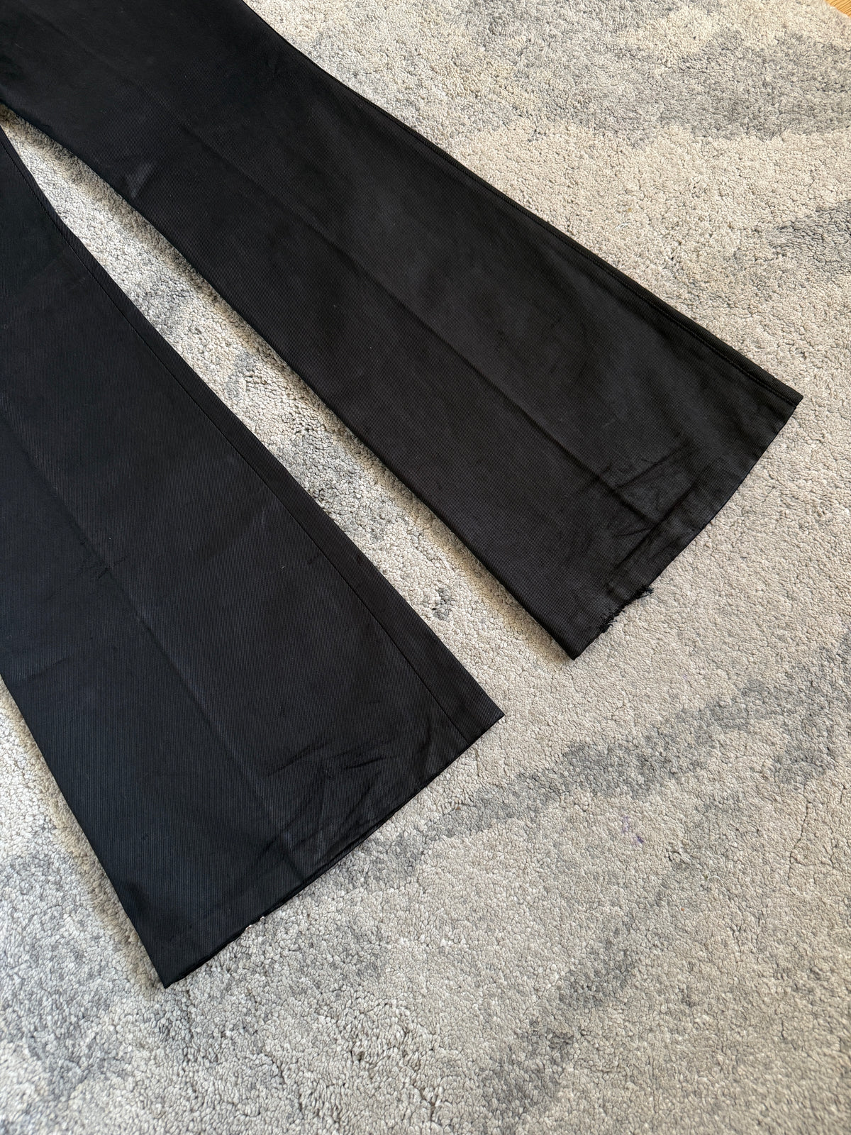 Chloé SS2001 studded waxed flared pants by Stella McCartney