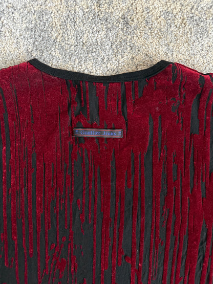 Jean Paul Gaultier FW1998 velvet blood drop dress