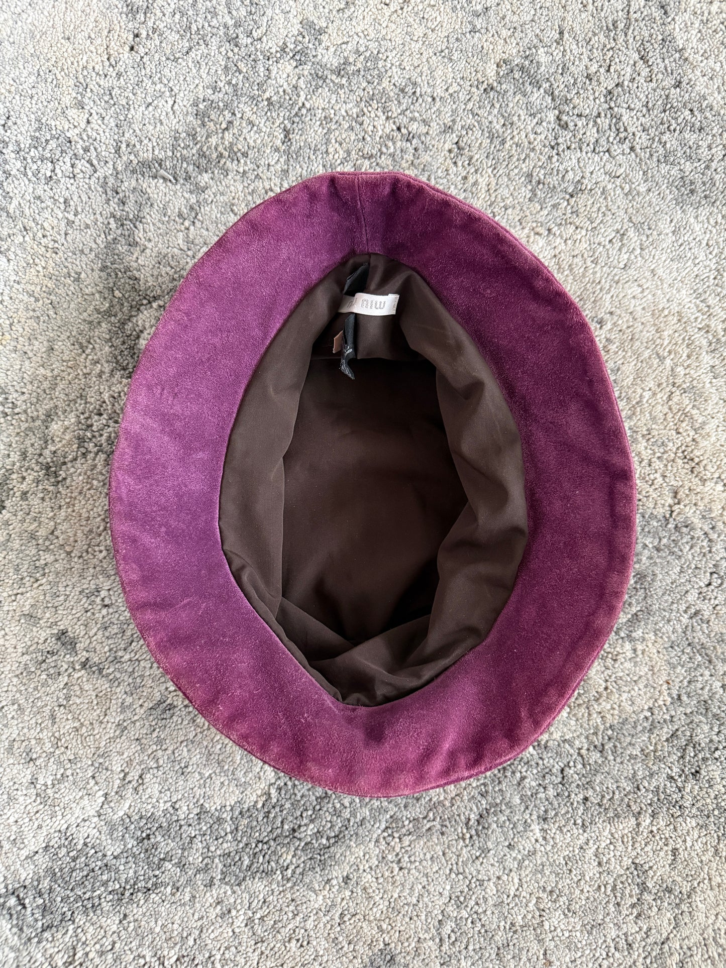 Miu Miu 1990’s suede hat