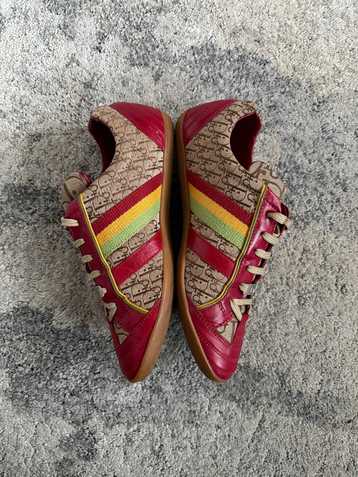 Christian Dior 2004 rasta monogram trainers
