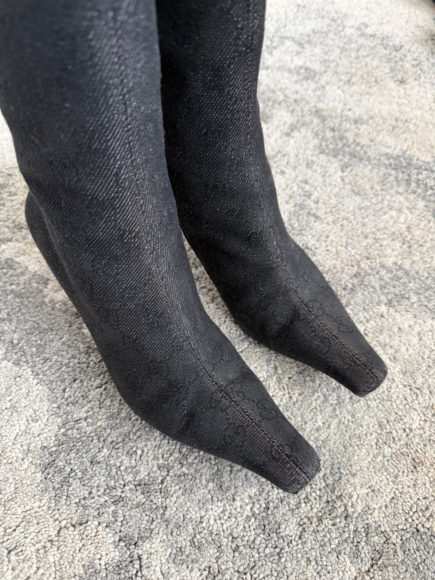 Gucci 2000’s monogram heels boots