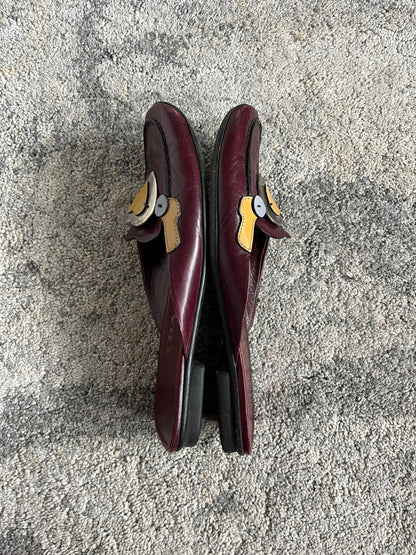 Prada SS2000 metal hearts mules