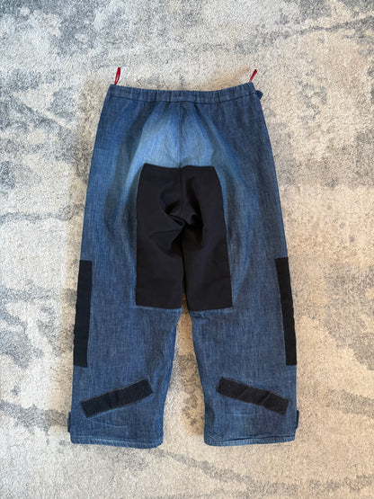 Prada 2000’s denim & fleece double knee jeans