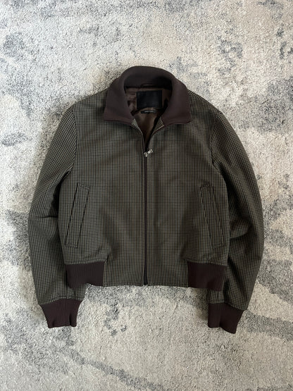 Prada FW2000 tartan nylon bomber