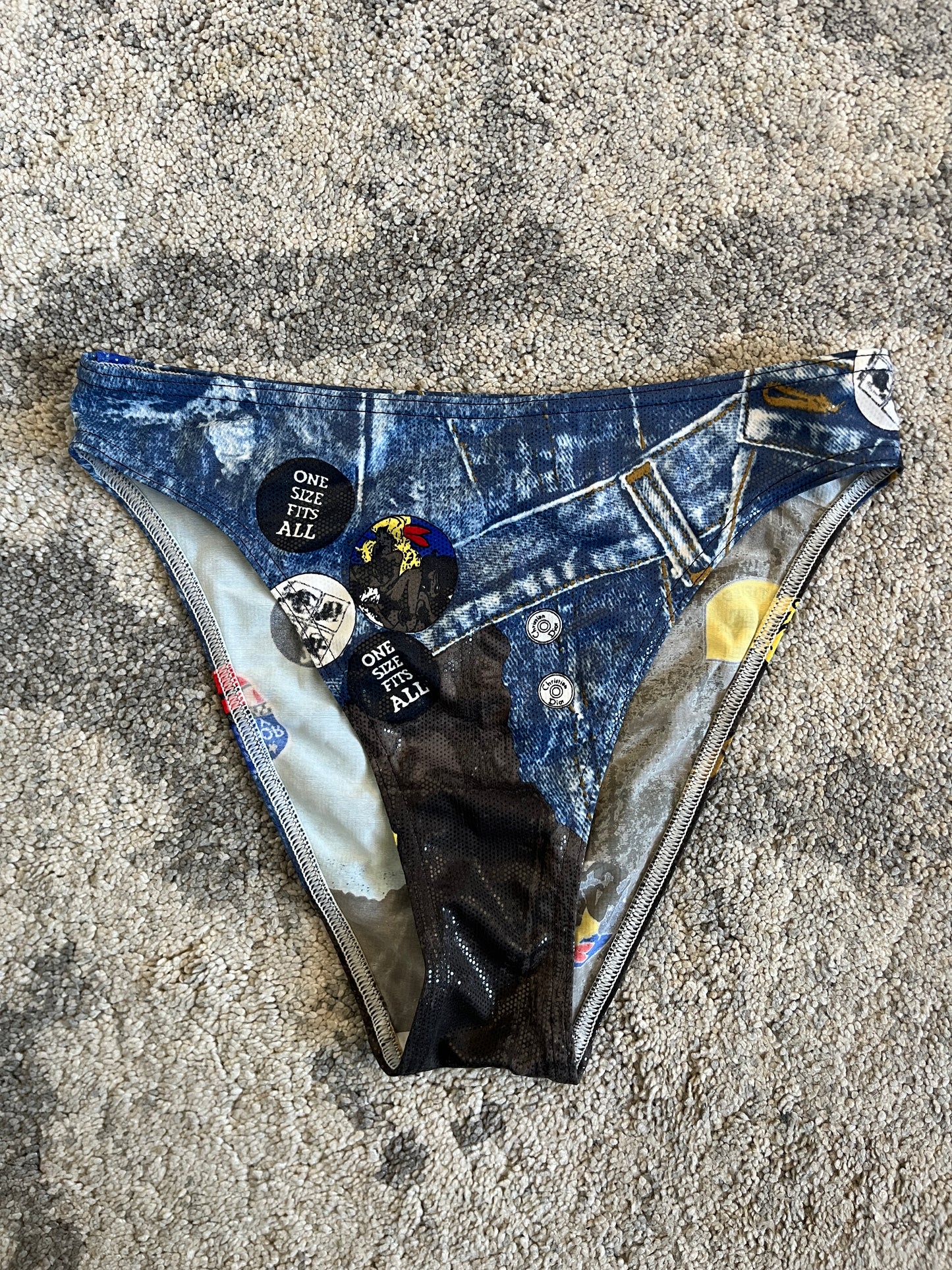 Dior 2002 diorella trompe l’œil denim swimwear set