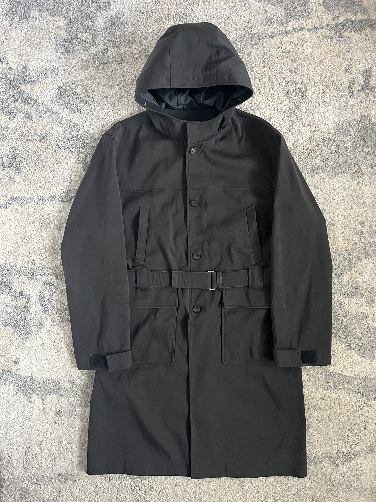 Prada FW1999 heavy nylon long coat