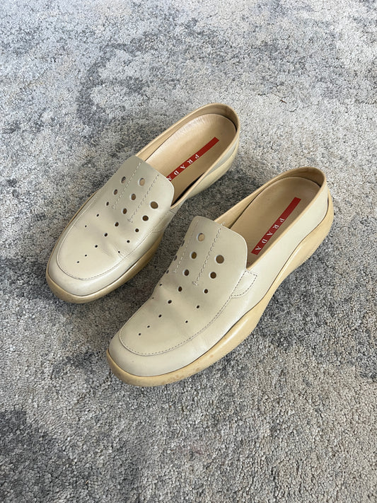 Prada 1999 perfored leather mules