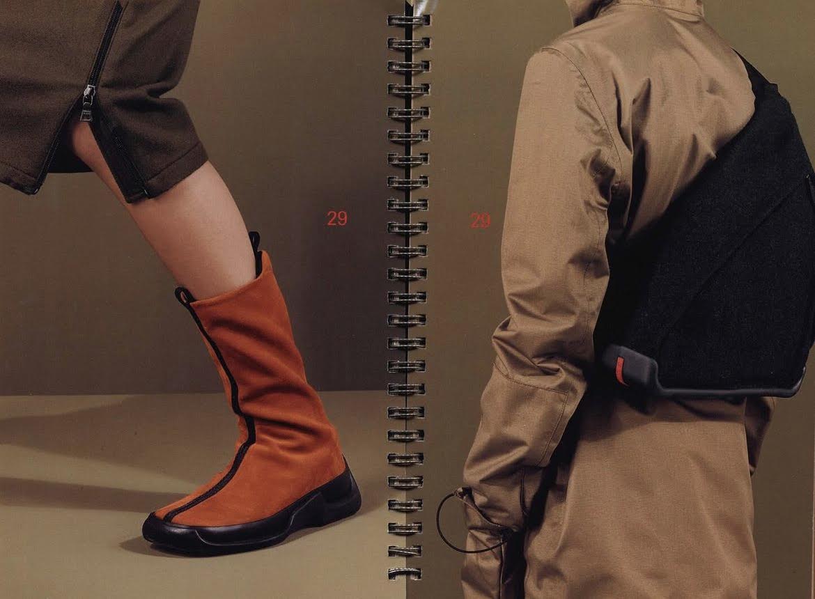 Prada FW1999 wool chest rig backpack
