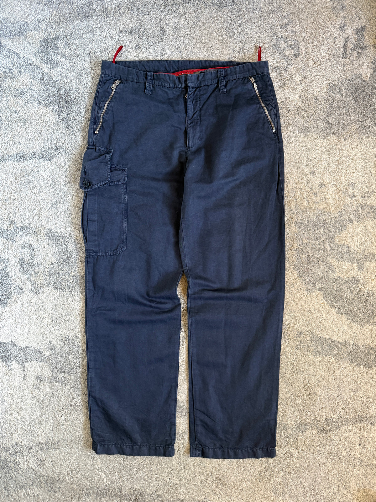 Prada 2000’s linen & cotton cargo pants