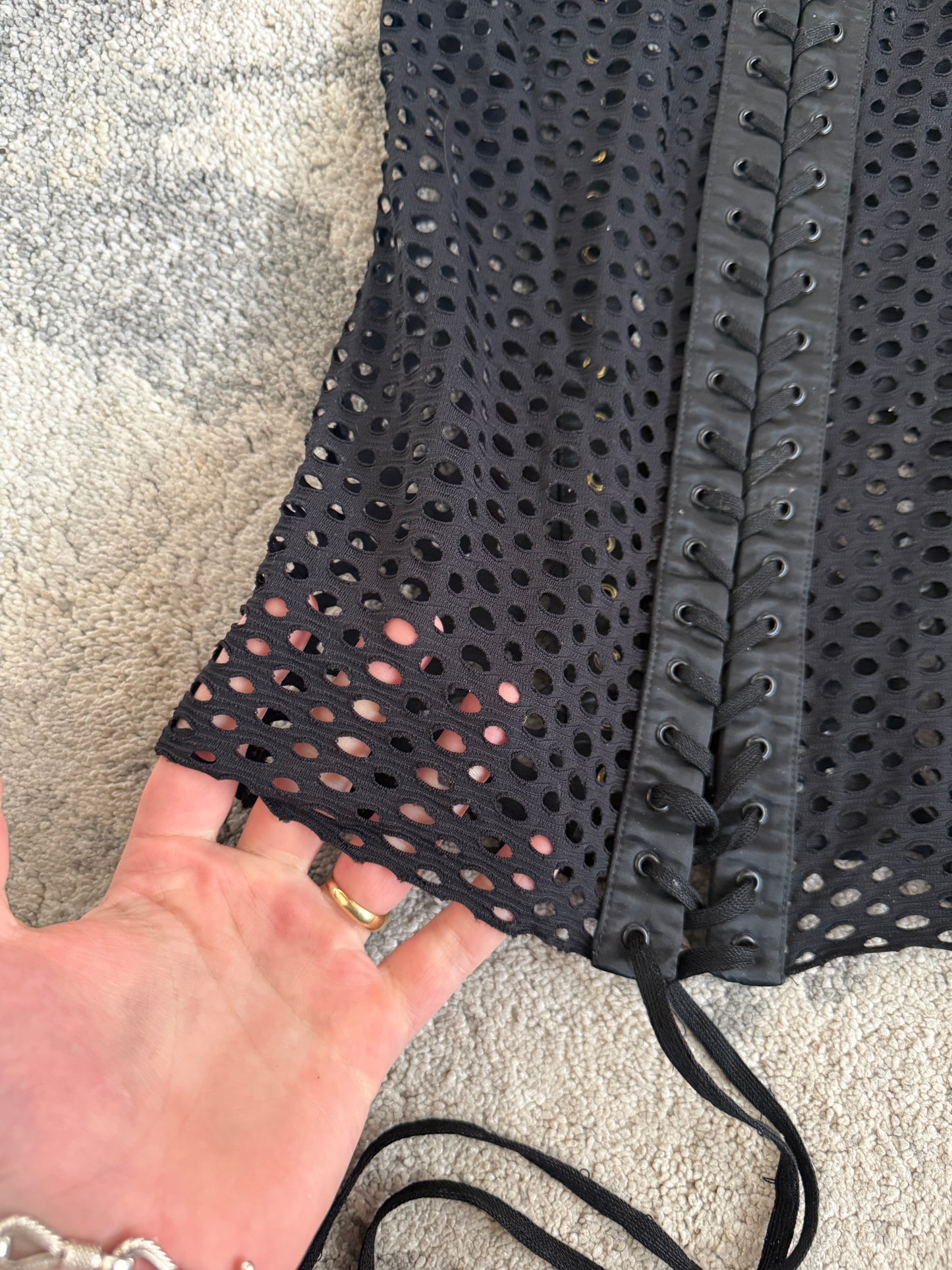Dolce & Gabbana 2003 mesh laces top