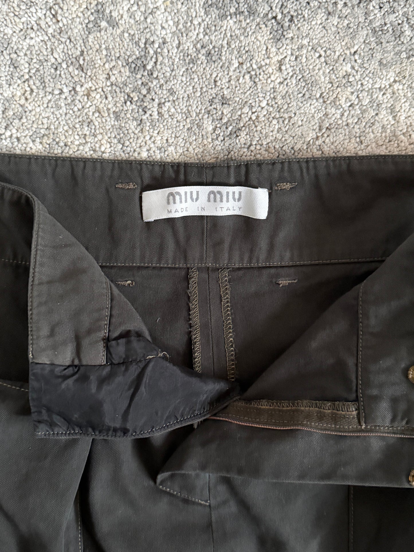 Miu Miu SS2001 pockets cotton skirt