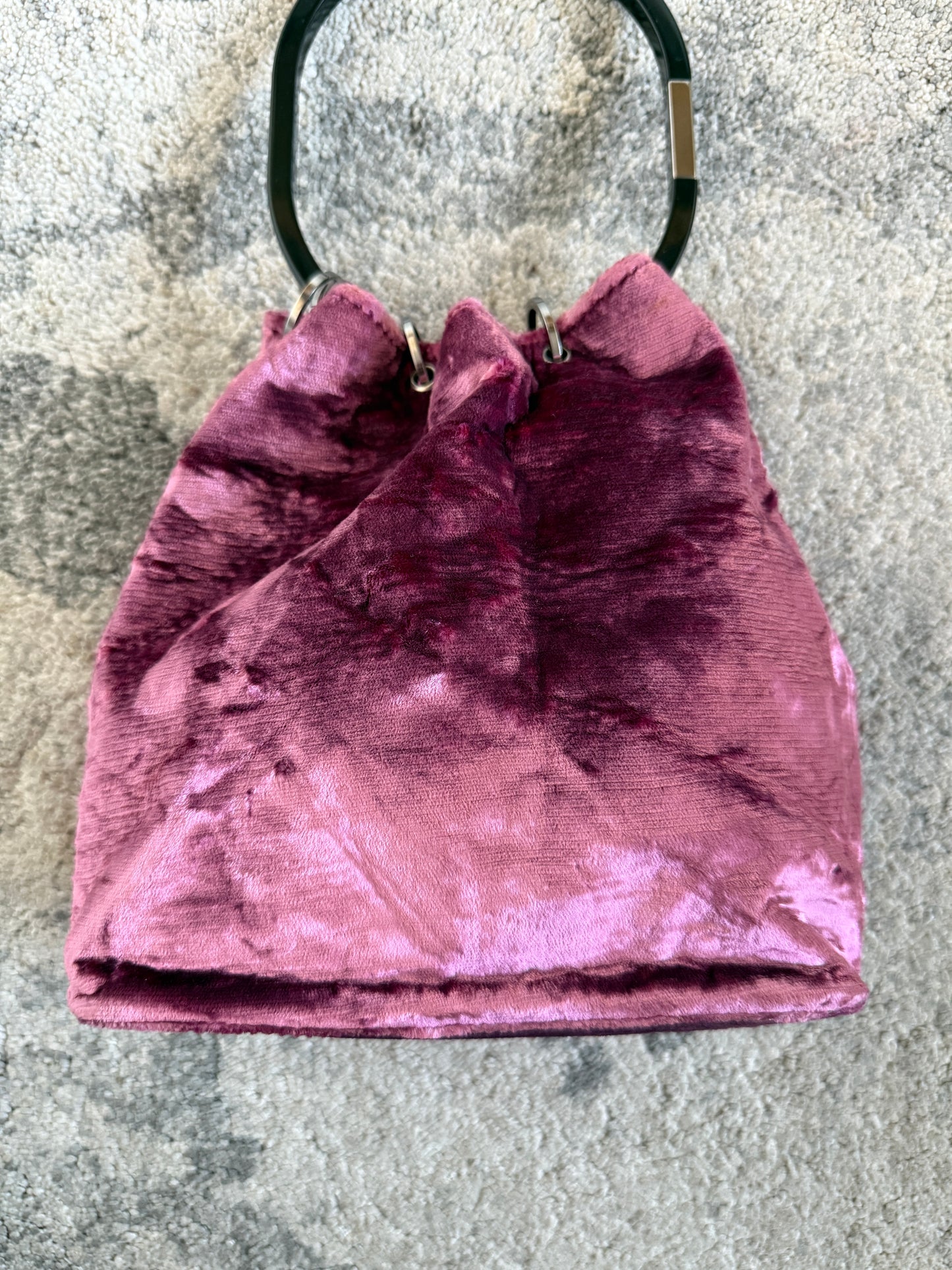 Gucci FW1999 velvet mini bucket bag