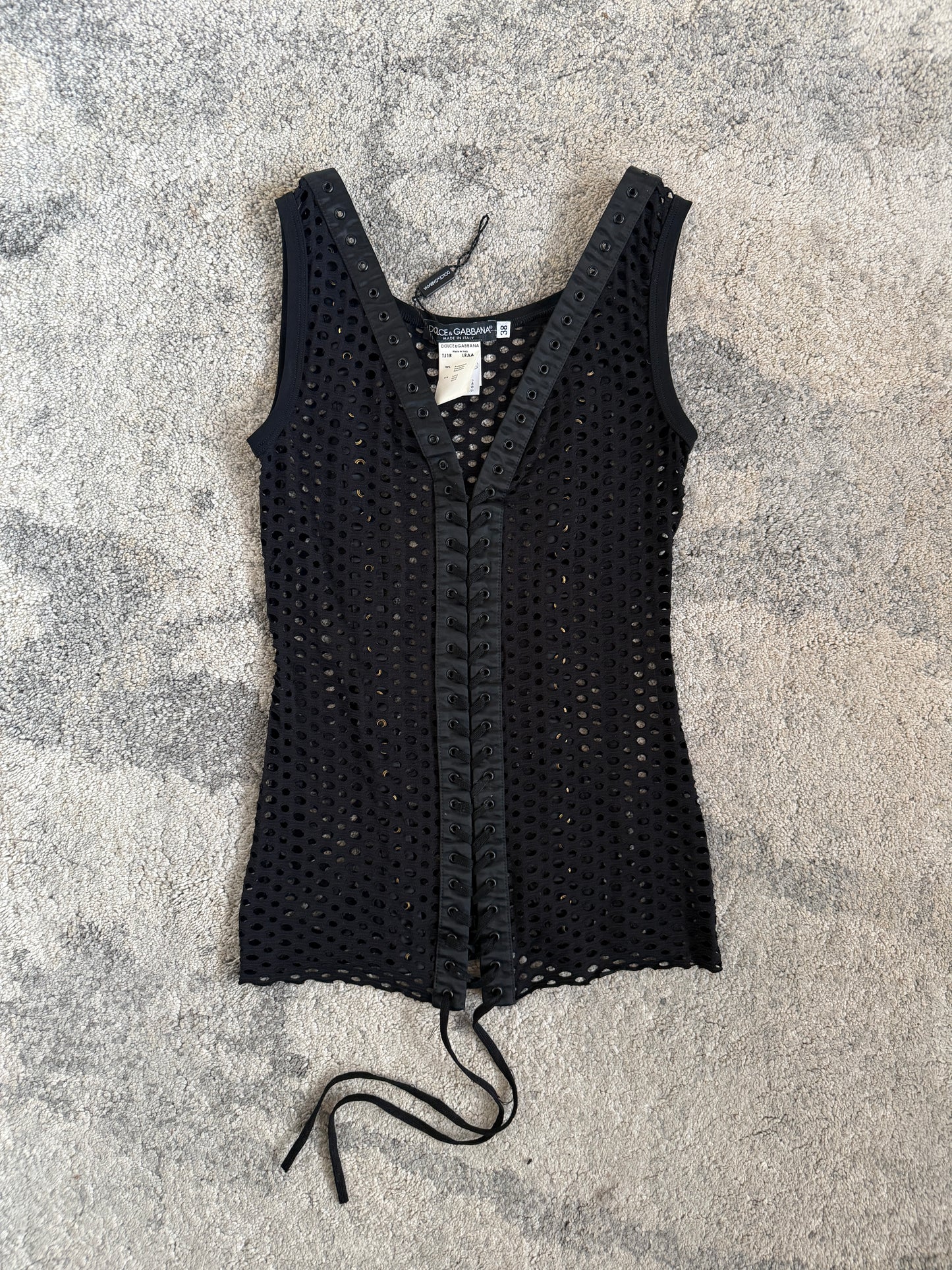 Dolce & Gabbana 2003 mesh laces top