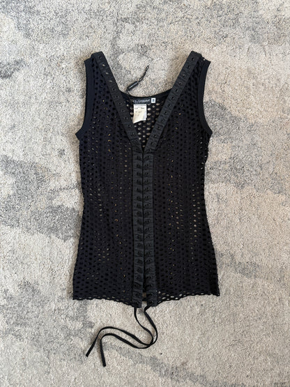 Dolce & Gabbana 2003 mesh laces top