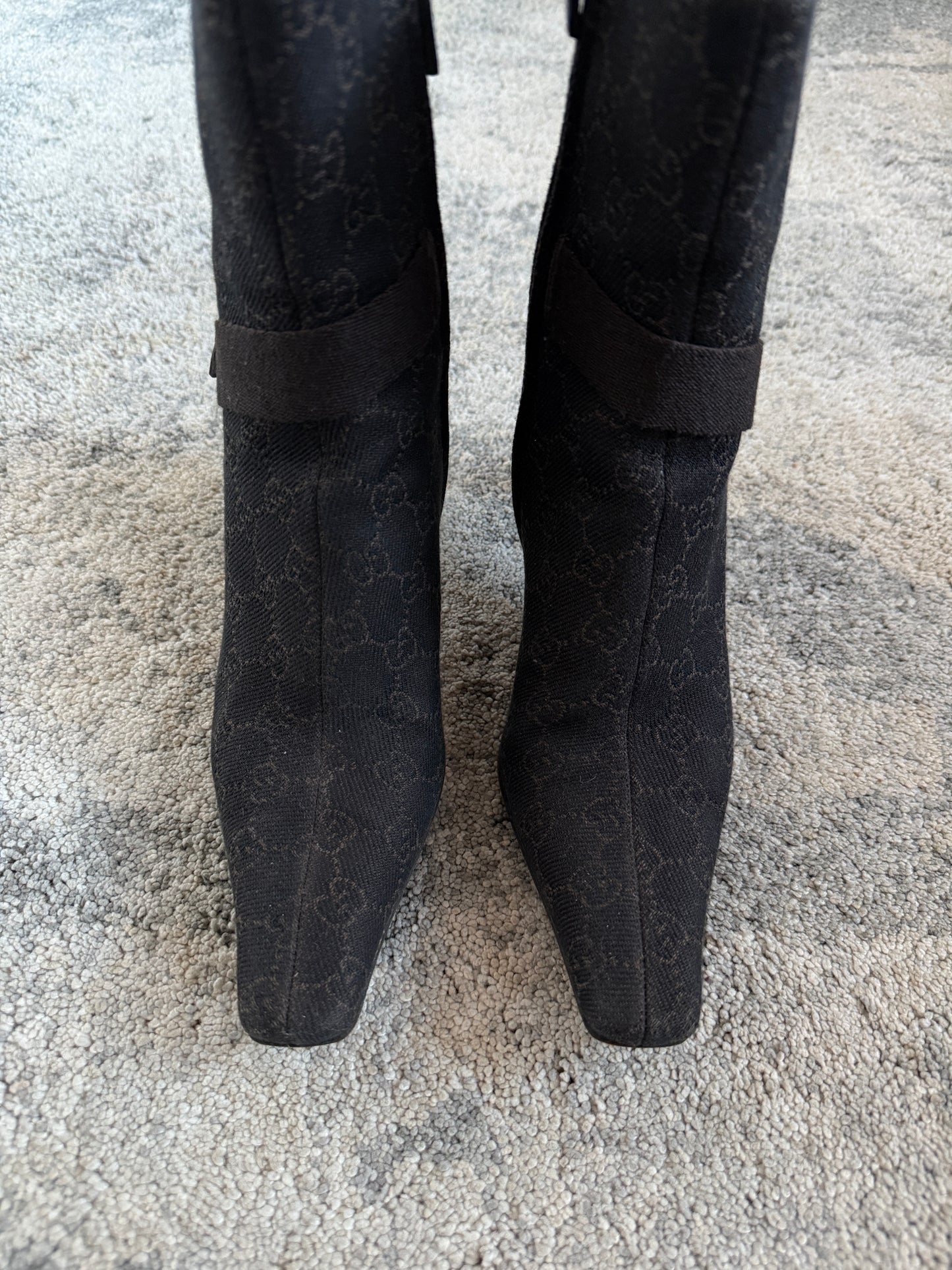Gucci 2000’s monogram mid boots heels