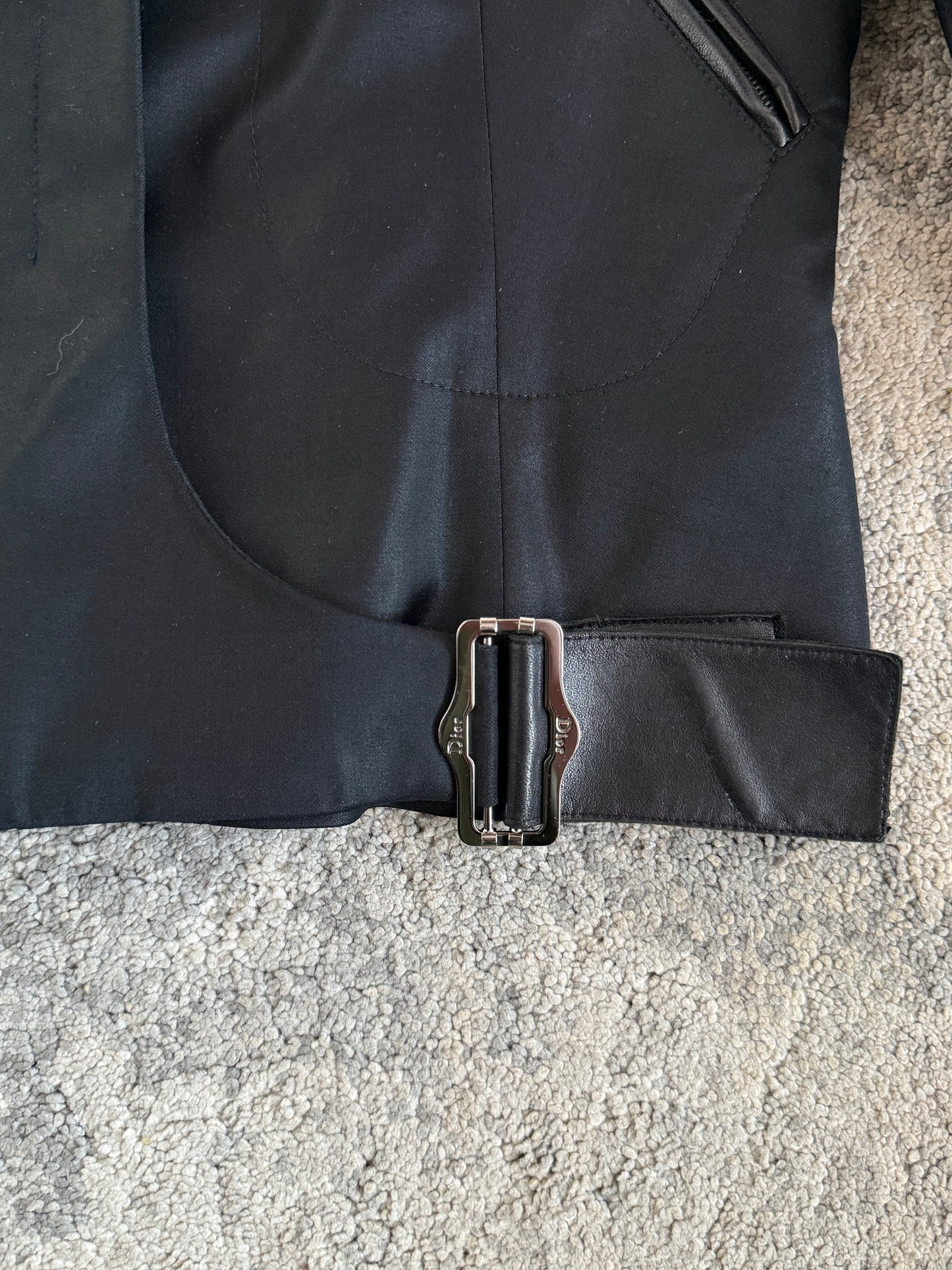 Christian Dior FW2003 wool & leather motorcycle jacket by J.Galliano