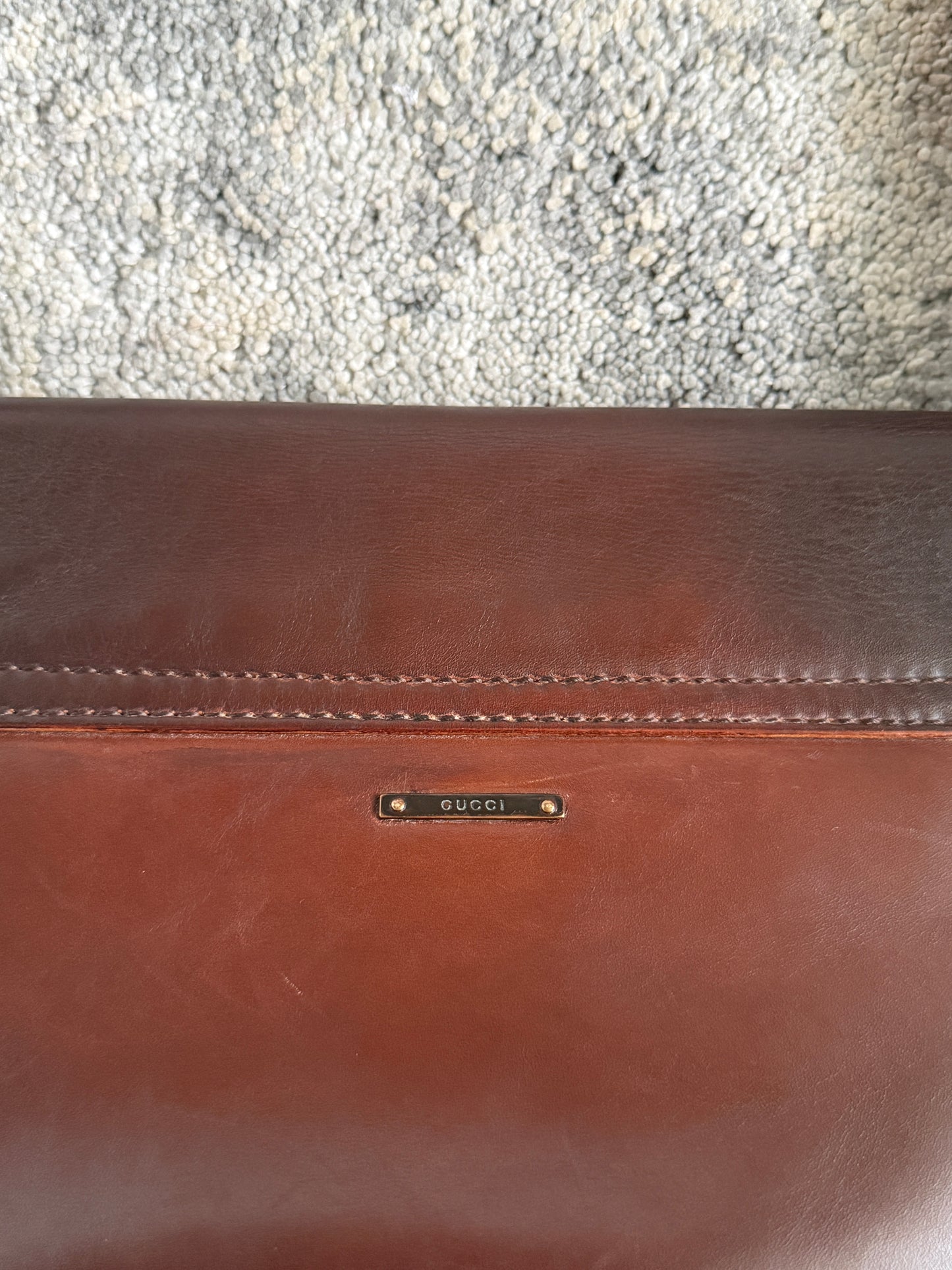 Gucci FW2002 leather shoulder bag