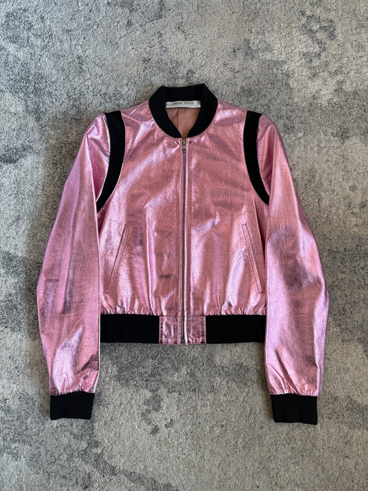 Prada SS2000 shiny leather jacket