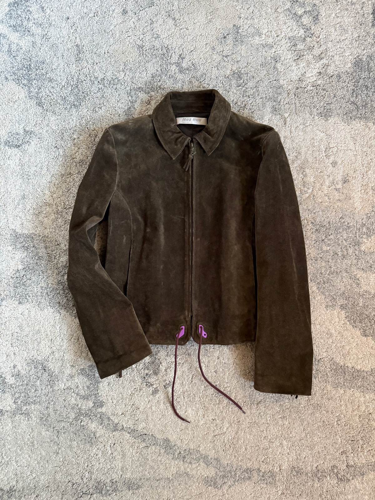 Miu Miu FW1999 suede leather jacket