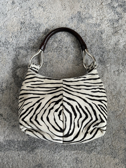 Prada SS2003 zebra pony hair leather bag