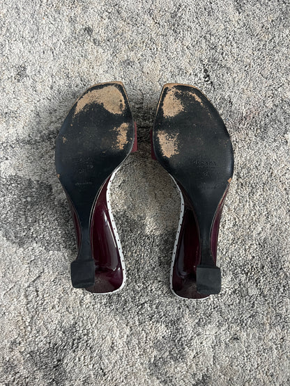 Prada SS2000 lipstick mules