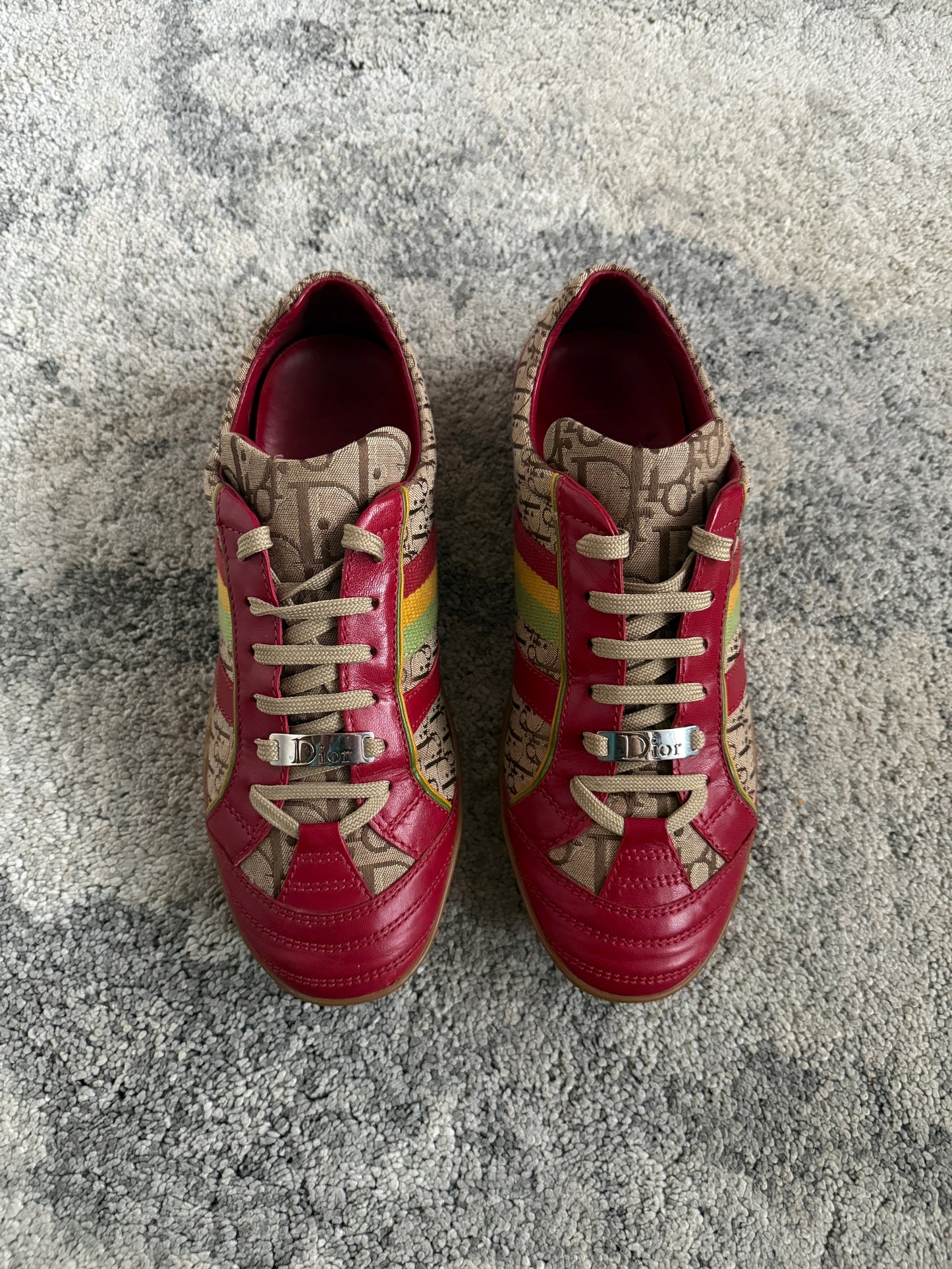 Christian Dior 2004 rasta monogram trainers
