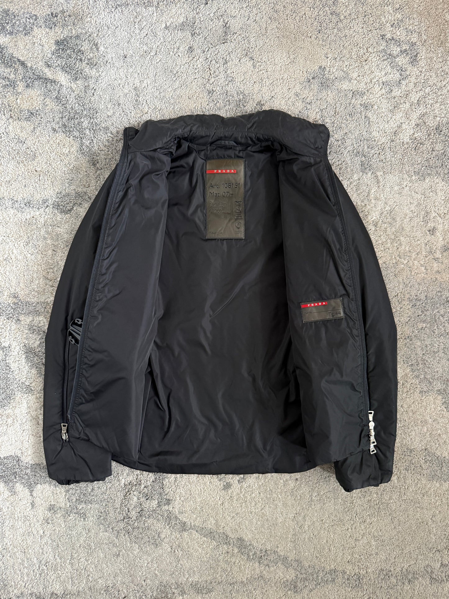 Prada 1999 technical padded nylon jacket