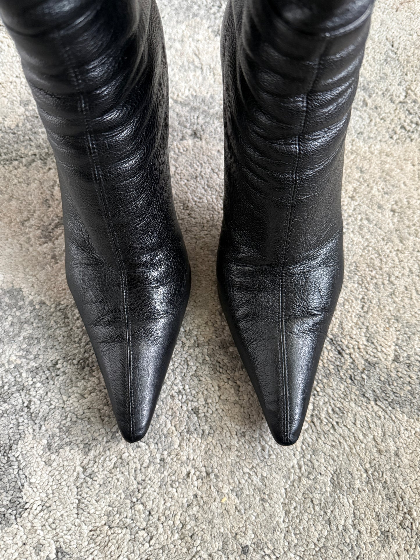 Gucci 2000’s leather heels mid boots