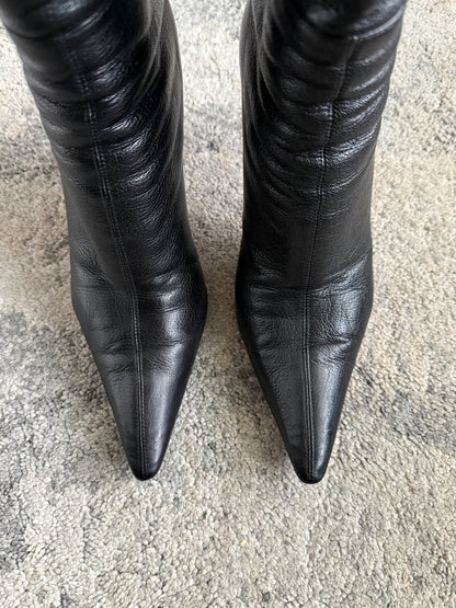 Gucci 2000’s leather heels mid boots