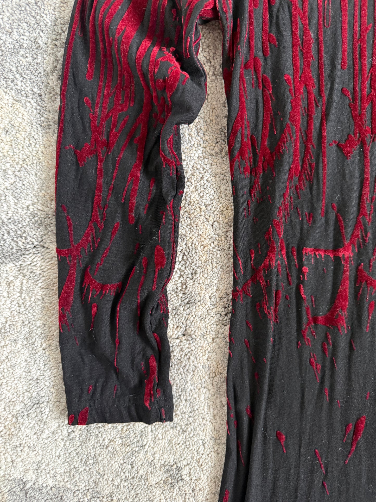 Jean Paul Gaultier FW1998 velvet blood drop dress