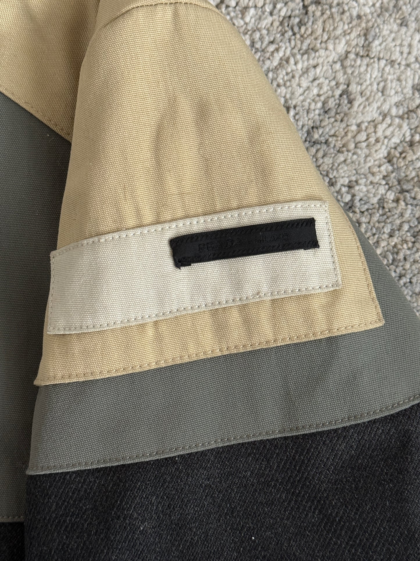 Prada FW2007 colorblock wool long coat