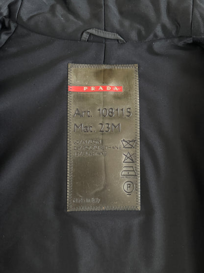 Prada 1999 nylon asymetrical zip jacket