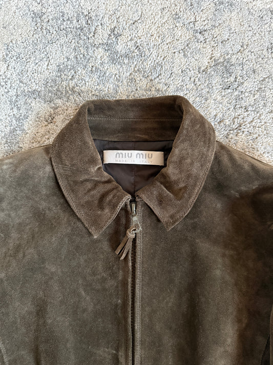 Miu Miu FW1999 suede leather jacket