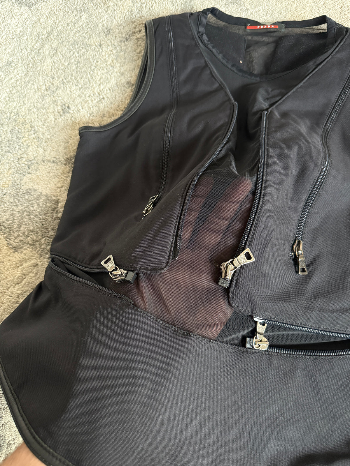 Prada FW1999 nylon & mesh vest