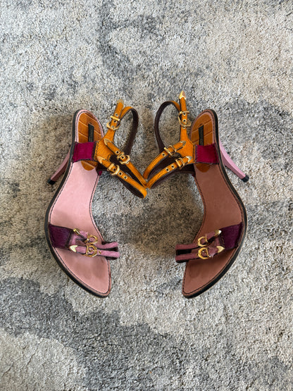 Louis Vuitton SS2006 buckle pony hair heels