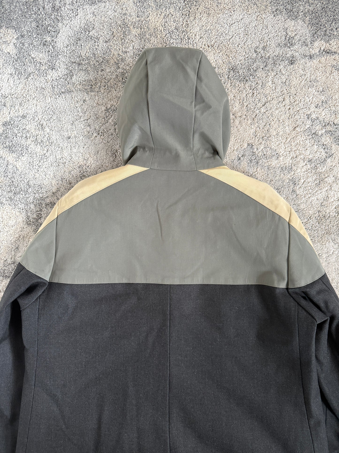 Prada FW2007 colorblock wool long coat