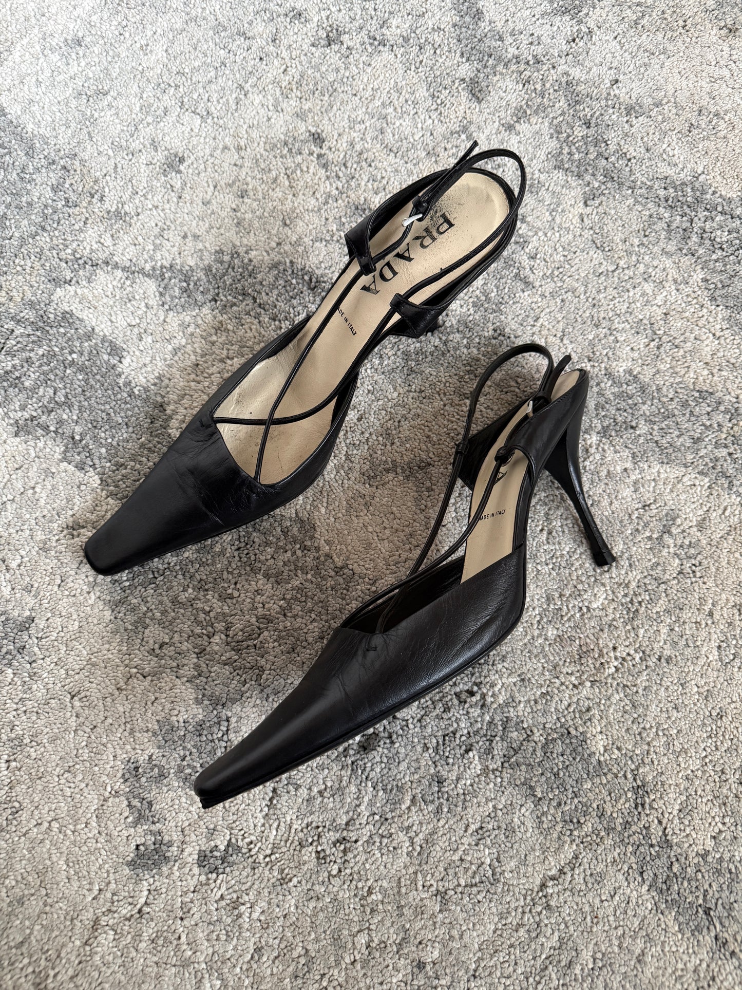 Prada 1990’s leather kitten heels