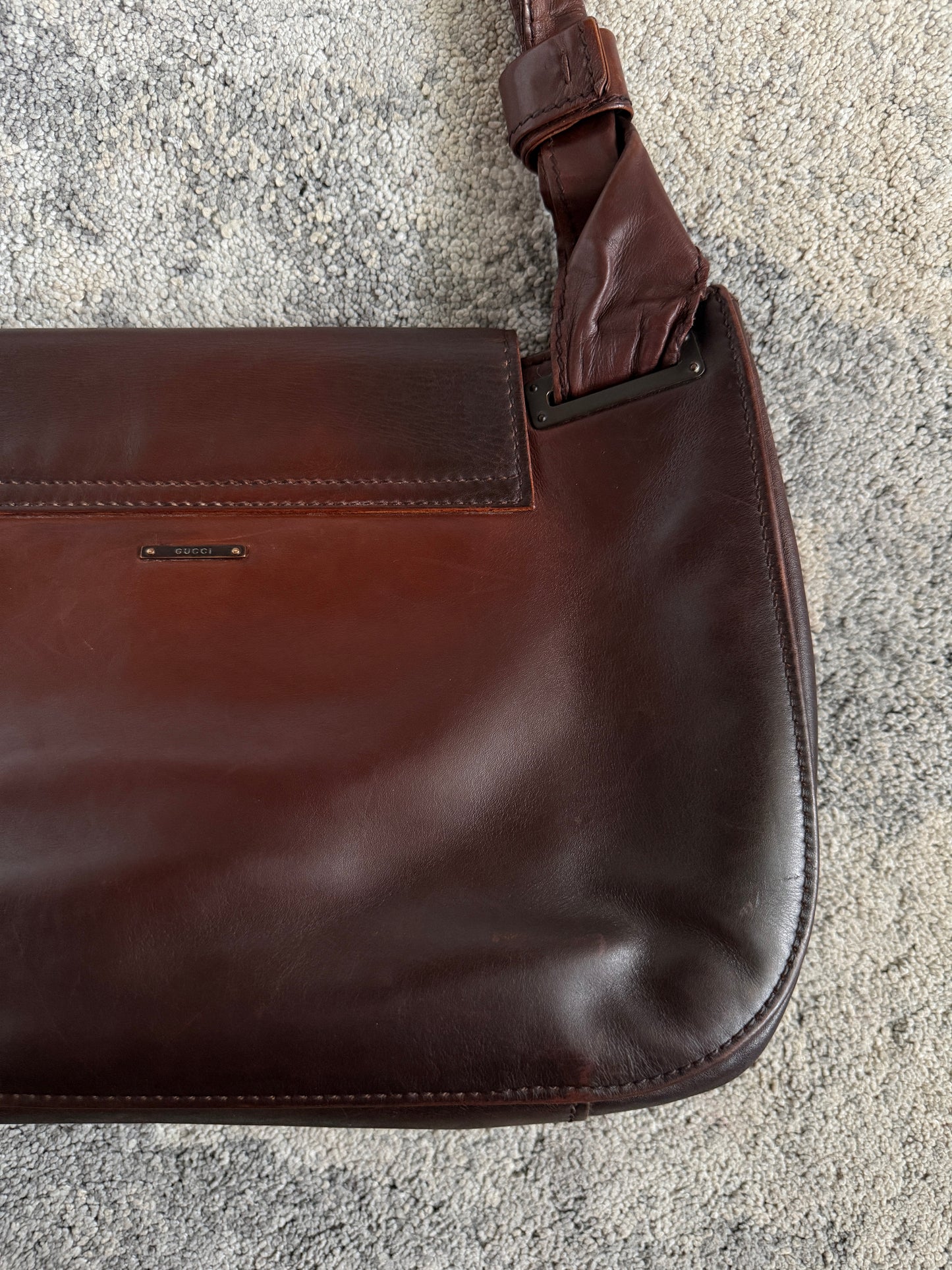 Gucci FW2002 leather shoulder bag