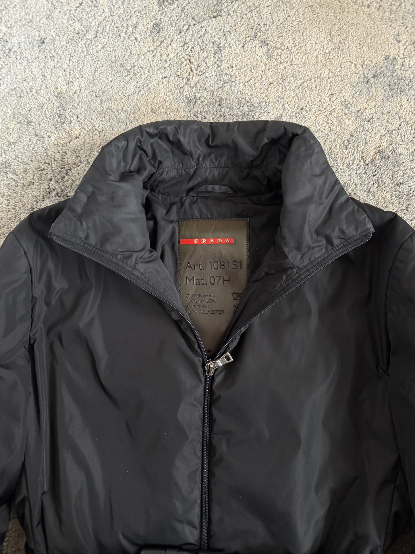 Prada 1999 technical padded nylon jacket