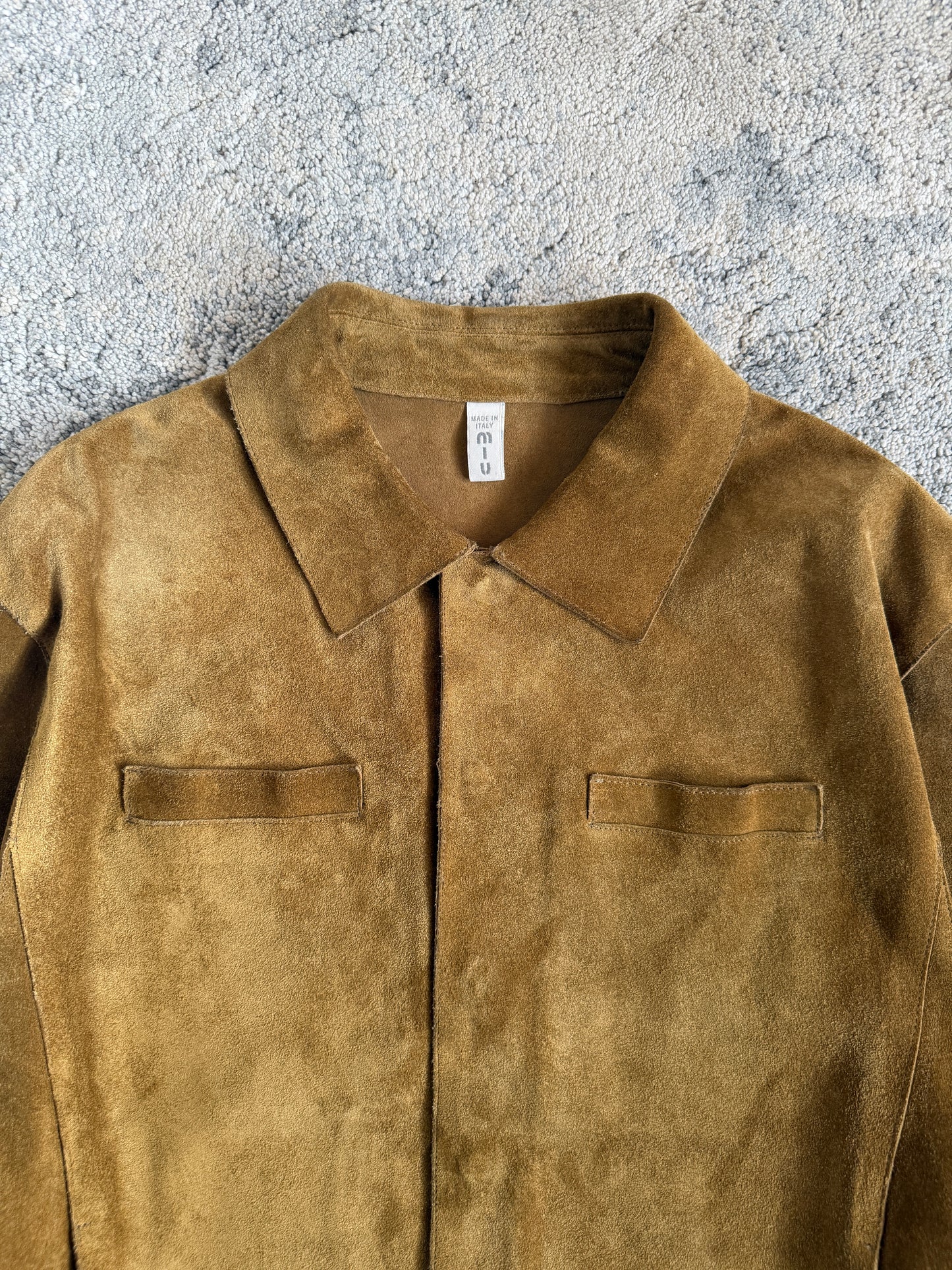 Miu Miu SS1999 suede leather jacket