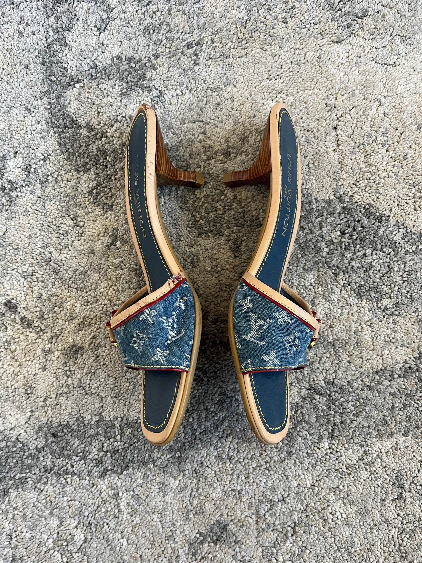 Louis Vuitton 2000’s denim mules