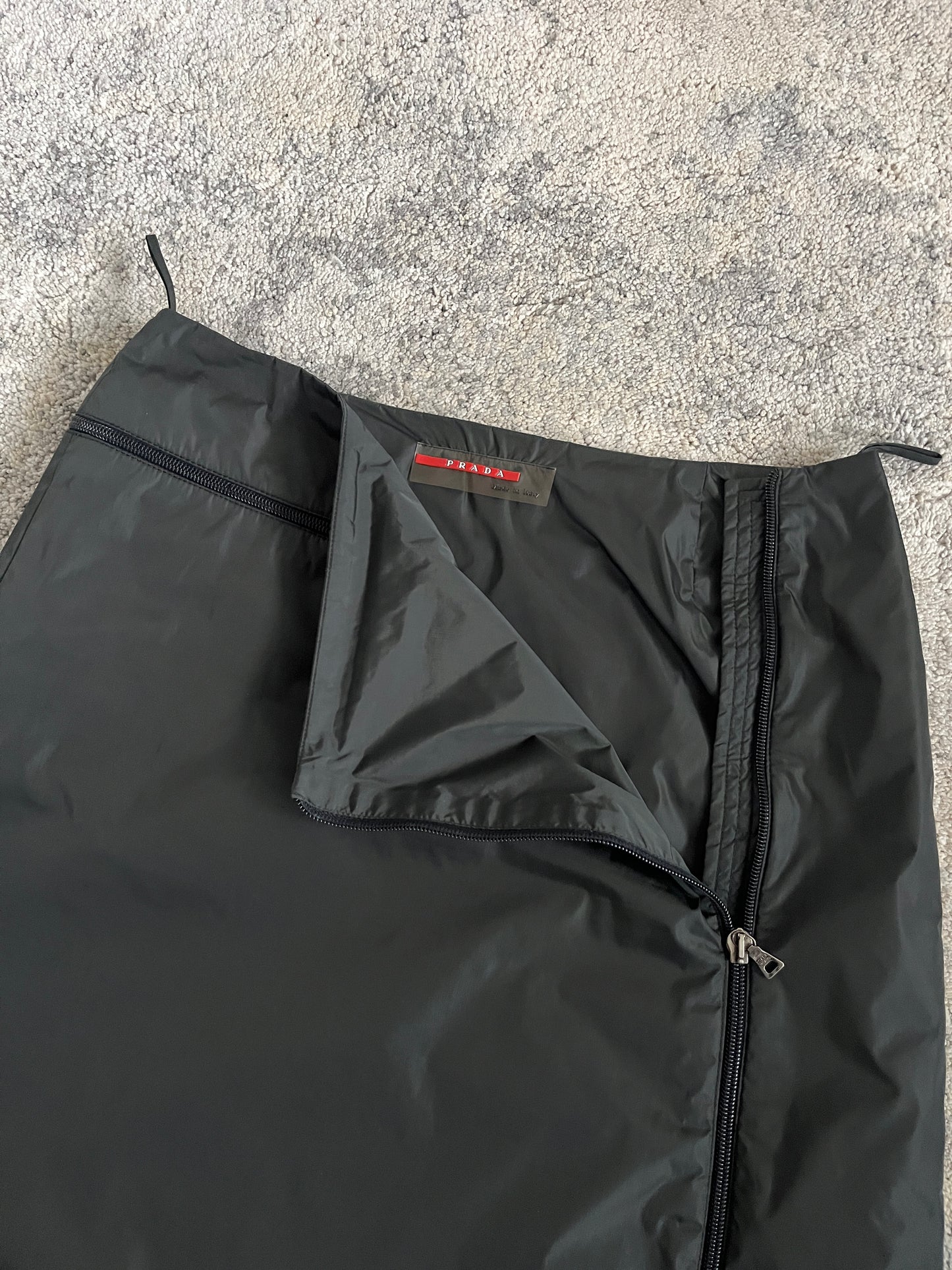 Prada FW1999 padded nylon skirt