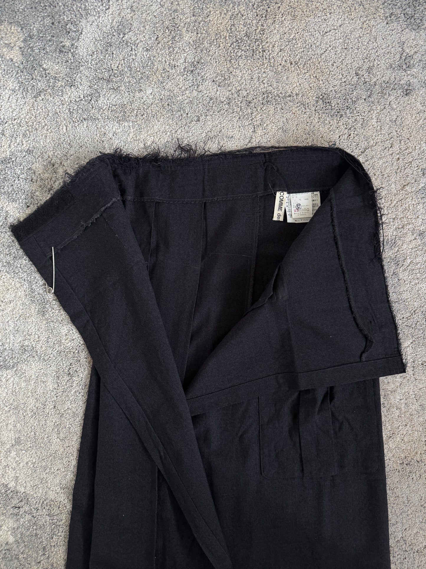 Comme Des Garçons SS1995 long cargo pleated skirt