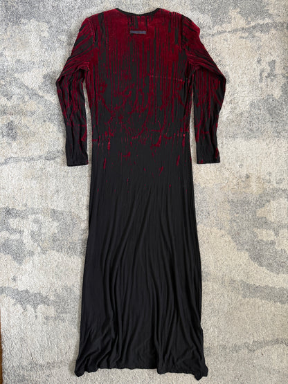 Jean Paul Gaultier FW1998 velvet blood drop dress