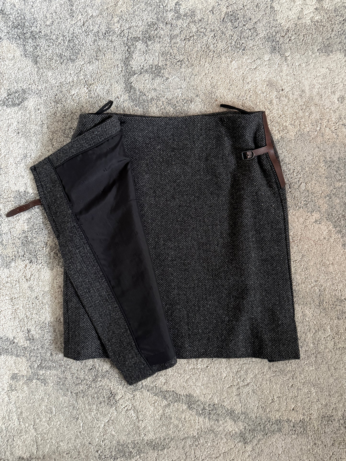 Hermès FW2007 cashmere "H" skirt by JPG