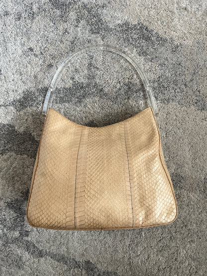 Prada SS1998 python leather plastic handle bag